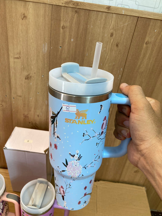 Stanley Stainless Steel Insulated Tumblers with Handle, Leakproof Lid and Straw 1200ml