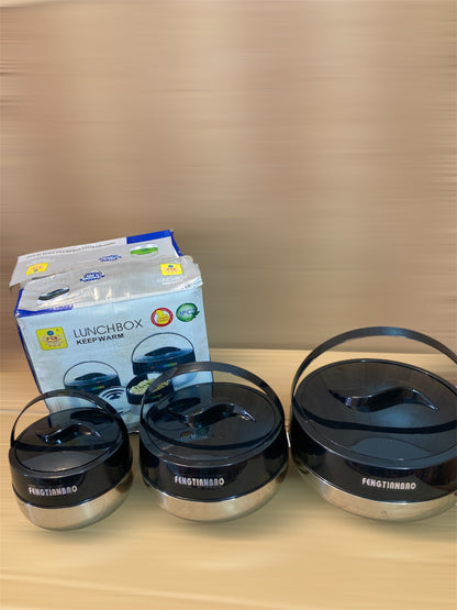 3PCs Insulated HotPot - Launch Box - Food Warmer Set
