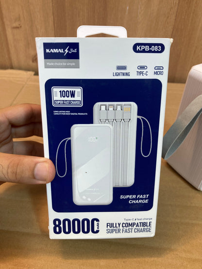 Kamal 100W Fast Charging Power Bank 80,000mAh KPB-083