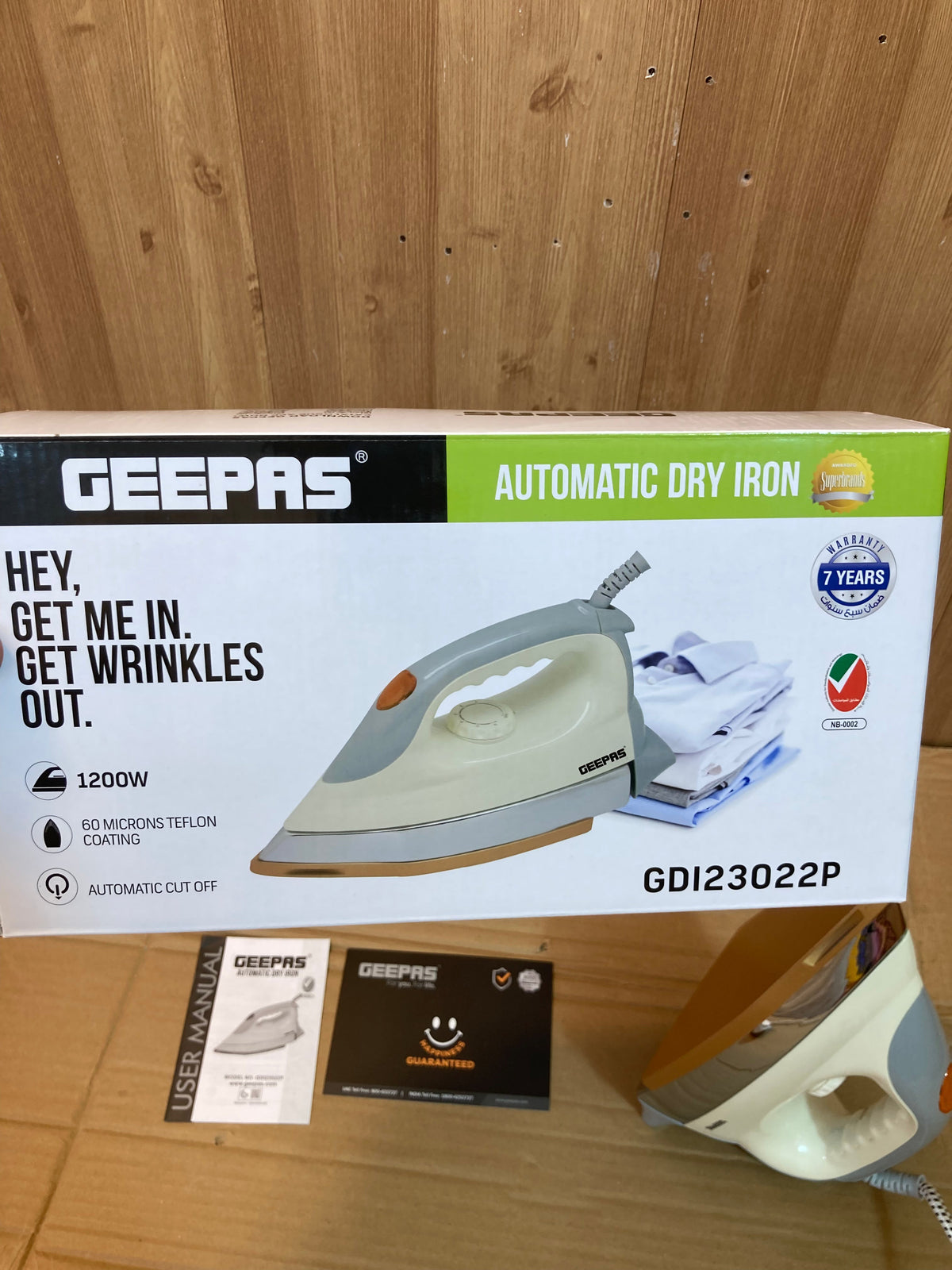 Geepas Heavy Weight Dry Iron 1200W