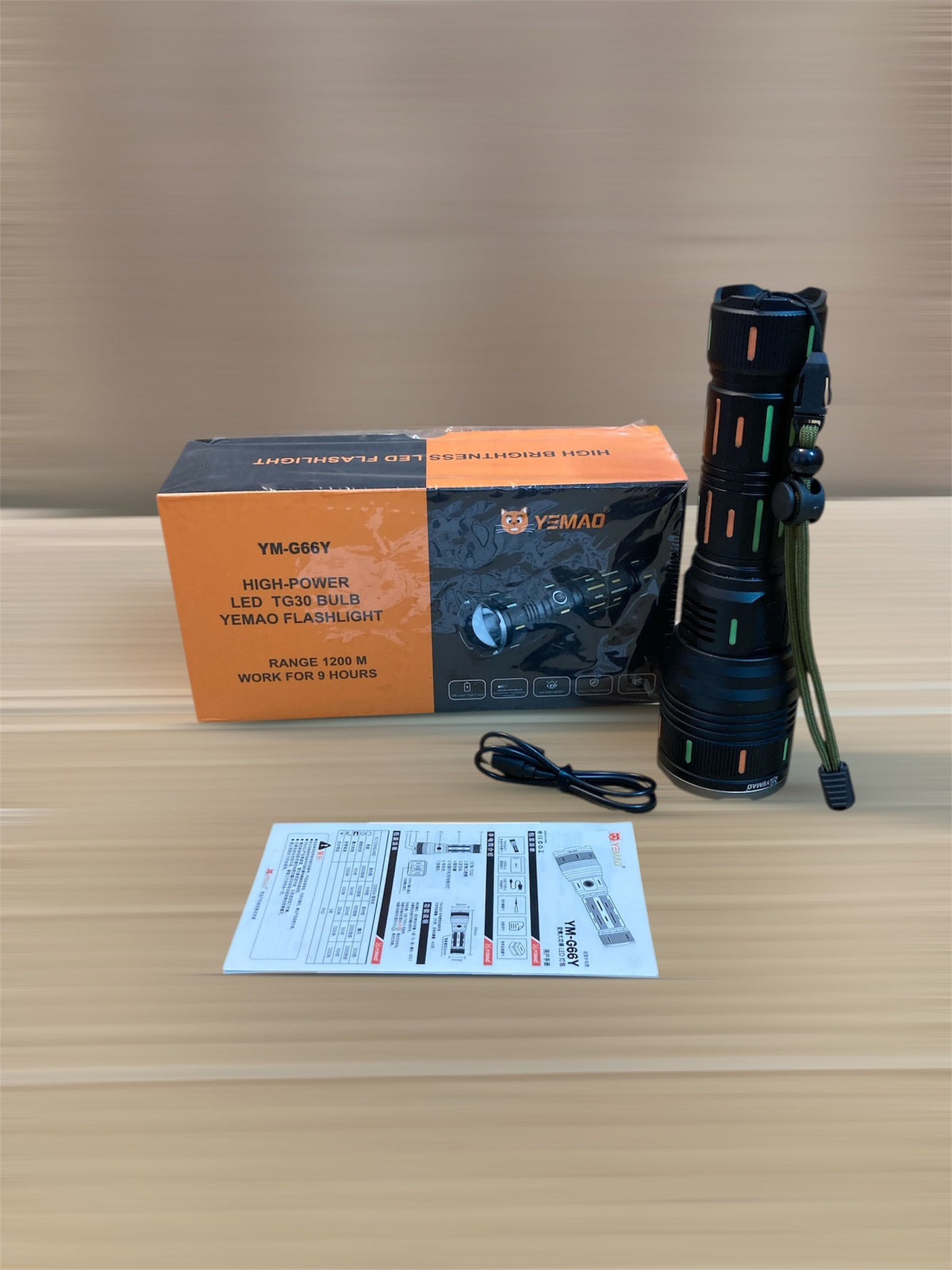 Yemao Rechargeable Led Flashlight-Torch YM-G66Y
