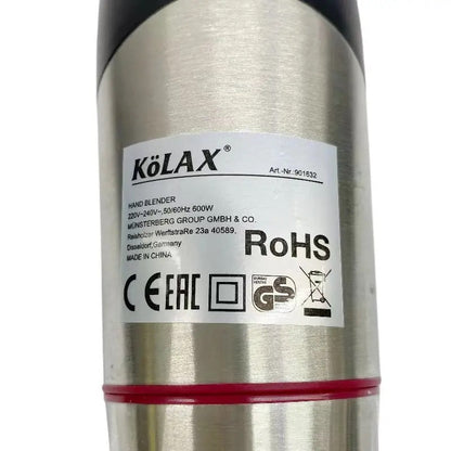 KoLAX Germany Stainless Steel Portable 2 Speed Multifunctional Kitchen Electric Mixer Hand Stick Blender