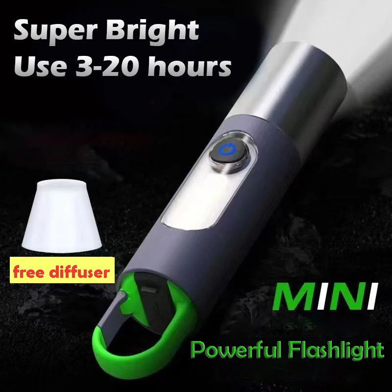 Mini Keychain Rechargeable Flashlight/Torch