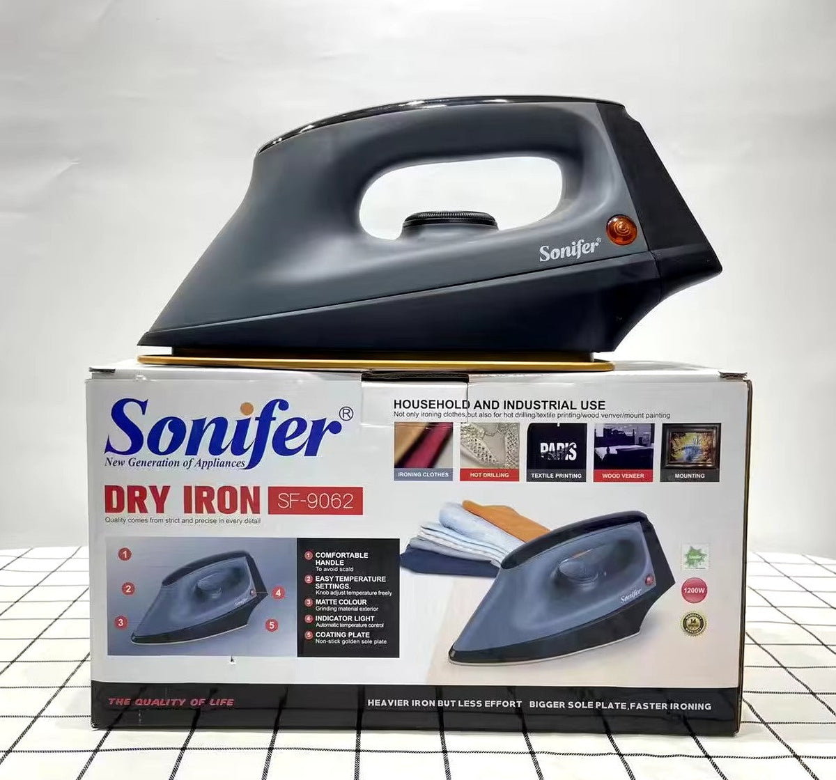 Sonifer Heavy Weight Electric Dry Iron 1200W